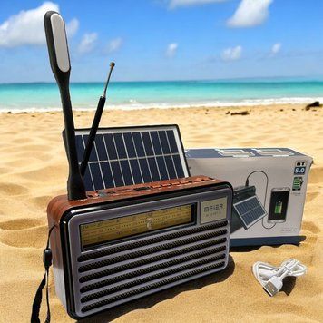 Радиоприемник с солнечной панелью под ретро Meier MD-521BT Bluetooth Solar 22322-521 фото