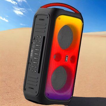 Колонка Bluetooth с LED подсветкой BKK Караоке BT Speaker B65 120 Вт AUX/TF/USB 1000-B65 фото