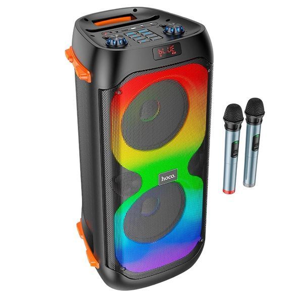 Колонка Bluetooth з караоке та мікрофонами HOCO Manhattan BS53 1000-BS53 фото