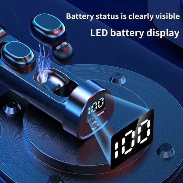 Навушники Бездротові TWS Bluetooth 5,2 LED Дисплей N21 фото