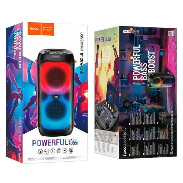 Колонка Bluetooth з караоке та мікрофонами HOCO Manhattan BS53 1000-BS53 фото