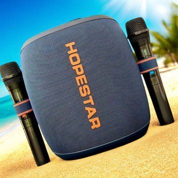 Безпровідна караоке колонка з 2 Ма мікрофонами HOPESTAR Party 500 |100W, 12500mAh| 22212-500 фото