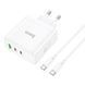Мережевий зарядний пристрій Hoco N30 Glory PD65W (2Type-C/1USB) + Type-C to Type-C tru 100-N30 фото 5
