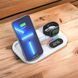 Зарядка Qi 4in1 wireless charger RGB /Clock JYD-WC124 | 30W Total, Phone/Watch/Earphones 100-c124 фото 1