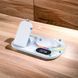 Зарядка Qi 4in1 wireless charger RGB /Clock JYD-WC124 | 30W Total, Phone/Watch/Earphones 100-c124 фото 2