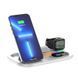Зарядка Qi 4in1 wireless charger RGB /Clock JYD-WC124 | 30W Total, Phone/Watch/Earphones 100-c124 фото 8