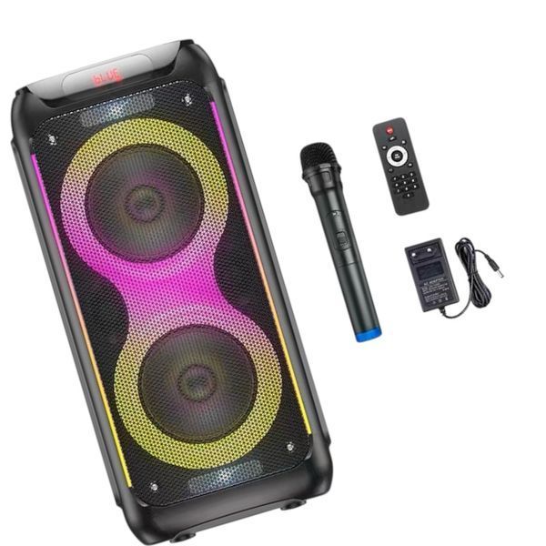 Акустическая система караоке колонка HOCO DS54 |BT5.0, TWS, TF/USB/AUX, 25Wx2, 3H, 1mic 22254-54 фото