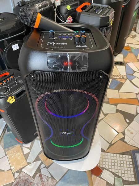 Акустична переносна Bluetooth колонка MCM-2886 з радіомікрофоном 2х8" 40 Вт (655*635*823 мм)&nbsp; 2231-2886 фото