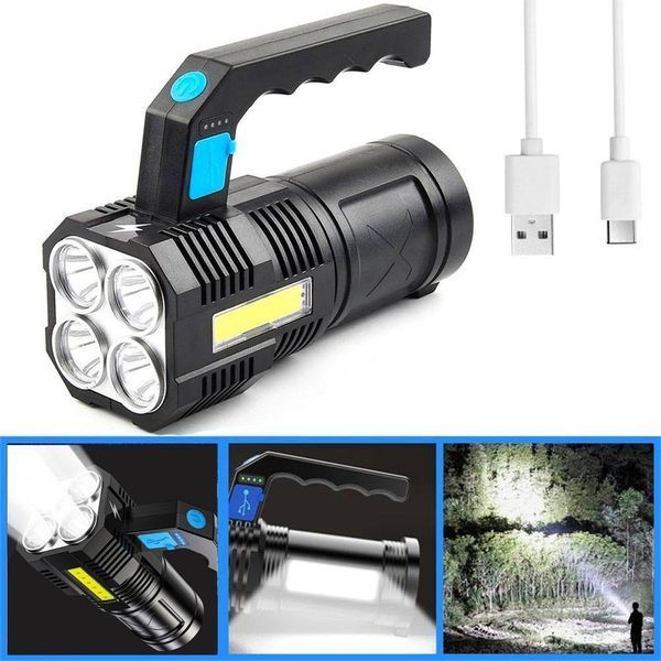 Світлодіодний ручний переносний ліхтар BL-X510-4LED+COB 7-510 фото