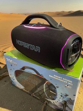 Портативна колонка з караоке HOPESTAR A90 700W RGB-підсвітка USB, AUX, бездротовий мікрофон (625х253х348 мм) 1121-А90 фото