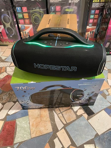 Портативная колонка с караоке HOPESTAR A90 700W RGB-подсветка USB, AUX, беспроводной микрофон (625х253х348 мм) 1121-А90 фото