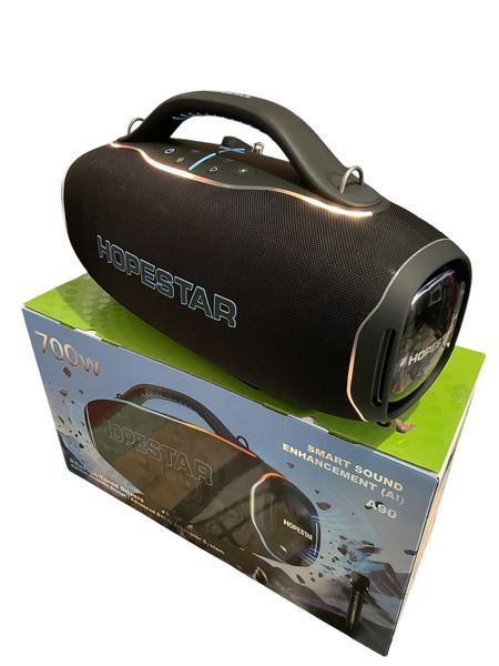 Портативная колонка с караоке HOPESTAR A90 700W RGB-подсветка USB, AUX, беспроводной микрофон (625х253х348 мм) 1121-А90 фото