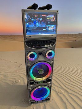 Акустическая переносная Bluetooth колонка Gedi-G GD-1415 с 2 микрофонами 2х12" 300 Вт с экраном Android 15.4" (1470*381*330 мм)&nbsp; 2224-1415 фото
