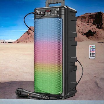 Bluetooth колонка портативная, караоке HOCO BS52, с микрофоном и пультом 100-BS52 фото
