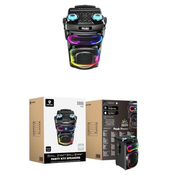 Автономная акустическая система караоке колонка 280 w TMG S886 (BT+2MIC+USB+TF Card+FM+TWS) 11186-886 фото