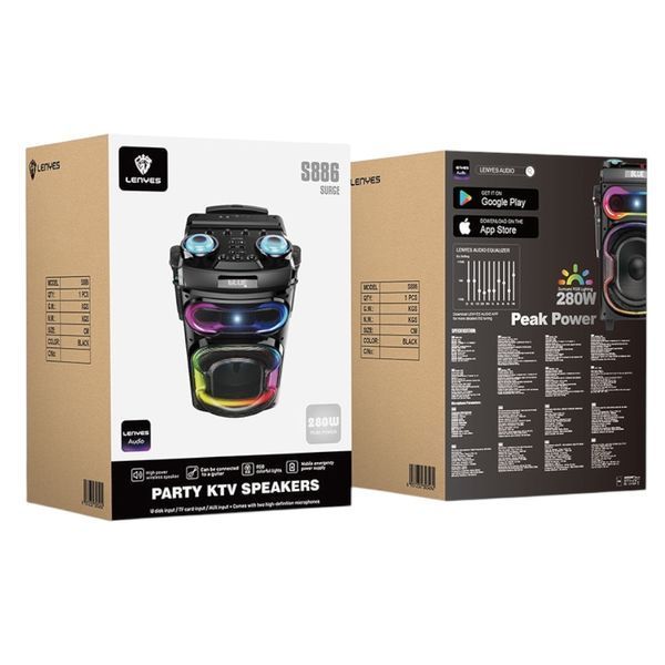 Автономная акустическая система караоке колонка 280 w TMG S886 (BT+2MIC+USB+TF Card+FM+TWS) 11186-886 фото