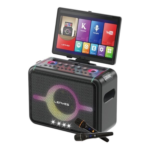 Акустическая система караоке колонка 300w Lenyes S892 TWS с RGB-подсветкой, и сенсорным экраном 2221-892 фото