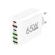 Зарядний пристрій живлення Блок живлення 65W 4 USB + 2 Type-C Швидка зарядка 2200-1766 фото 1