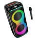 Потужна портативна акустична система караоке колонка HOCO &nbsp;RGB BT speaker with single microphone DS74 | BT5.0, FM/USB/AUX/TF, 40W 222274-74 фото 7