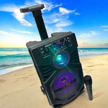 Беспроводная караоке колонка с микрофоном и RGB-подсветкой JTLC JT-819 0002-819 фото
