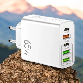 Мережевий зарядний пристрій для швидкої зарядки 5 port 65W 2022-65 фото