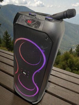 Портативная акустическая система караоке колонка Bluetooth Sing-e ZQS8255 с микрофоном 40W FM RGB-подсветка, USB, AUX&nbsp;&nbsp; 221282-8255 фото