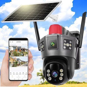 Уличная камера с 3 объективами SD 35-4G с питанием от солнечной панели&nbsp; 2221-035 фото