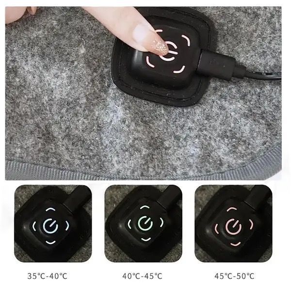 Електроковдра на USB від Power Bank 160*80 см на 3 режими підігріву Електропростирадло від павербанка 2022-160 фото