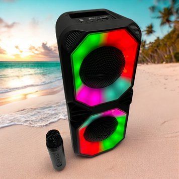 Безпровідна караоке колонка з мікрофоном та RGB-підсвічуванням ZQS4260&nbsp; 2122-4260 фото