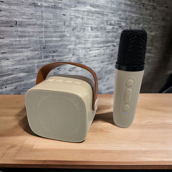 Бездротова портативна bluetooth колонка з караоке + бездротовий мікрофон 100-К1 фото